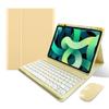 KMXDD Keyboard Case Compatible with iPad 9th 8th 7th Generation Air 3rd Gen Pro 10.5 Keyboard Case with Bluetooth Mouse Round Key Cute Removable Color Keyboard,Yellow view 1
