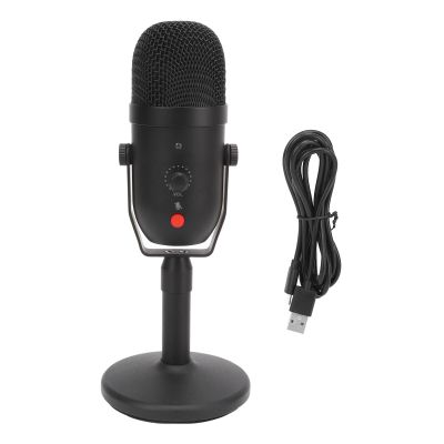 OUKENS USB Microphone, Metal Condenser Recording Microphone, Intelligent Noise Reduction Cardioid Condenser Microphone for Gaming Podcasting Recording Chatting