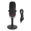 OUKENS USB Microphone, Metal Condenser Recording Microphone, Intelligent Noise Reduction Cardioid Condenser Microphone for Gaming Podcasting Recording Chatting view 1