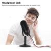 OUKENS USB Microphone, Metal Condenser Recording Microphone, Intelligent Noise Reduction Cardioid Condenser Microphone for Gaming Podcasting Recording Chatting view 2