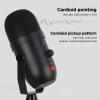 OUKENS USB Microphone, Metal Condenser Recording Microphone, Intelligent Noise Reduction Cardioid Condenser Microphone for Gaming Podcasting Recording Chatting view 4