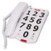 Big Button Phone for Seniors, Corded Landline Telephone, Large Buttons and One Touch Dialling, Ultra High Ringer, 9 Feet Cord, Adjustable Volume for The Elderly and The Hearing Impaired view 1