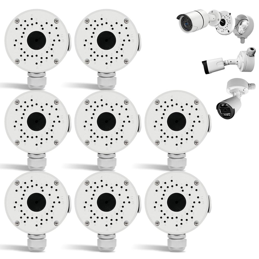 New Upgrade Security Camera Junction Box,Universal IP Camera Mount,Security Camera Bracket Outdoor,Metal Aluminum Waterproof Security Camera Mount,Blink Camera Mount