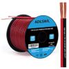 Speaker Wire Cable 18 Gauge 50FT 18/2 AWG Oxygen Free Copper OFC Red Black 2 Conductor Bonded Zip Stereo Audio Light Car CL2 Flexible Electrical Wire for Hookup and Extension view 1