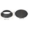 PATIKIL 58mm Lens Hood, Wide Angle Matte Surface Anti-Reflective Inside Hood with Cap and Cleaning Cloth for Camera Lens, Black for Nikon, for Fujifilm, for Pentax, for Leica view 2