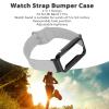 Brrnoo 2 in 1 Silicone Watch Strap Band with Protective Bumper Case for Band 7 Pro Adjustable Tightness, Soft Skin Friendly Material, Easy Installation, Multiple Scenarios (Grey with Black Case) view 3