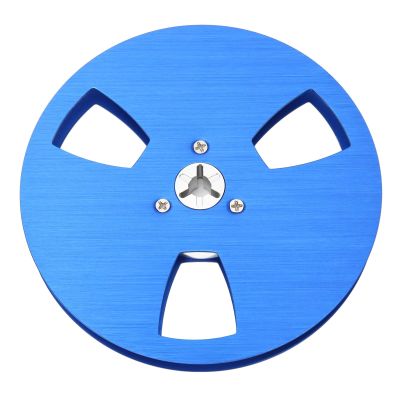 1/4 5 Inch Sound Tape Empty Reel , High Strength 3 Hole Recording Takeup Reel Improve Sound Quality Aluminum Alloy for Reel to Reel Tape Player (Blue)