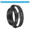 PATIKIL 46mm Lens Hood, Standard Vented Matte Surface Anti-Reflective Inside Hood with Cleaning Cloth for Camera Lens, Black for Nikon, for Fujifilm, for Pentax, for Leica view 4