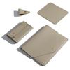 Benfan PU Leather Laptop Sleeve Compatible with New 15.3 inch MacBook Air 2023 2024, Surface Laptop 15, Surface Book 13.5, Surface Laptop Studio Color Khaki view 1