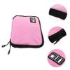 UKCOCO 2layer Digital Gadget Case for Travel Cable Organizer Pouch for Usb Cords and Accessories Compact Electronics Storage Bag Pink view 4