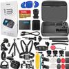 GoPro HERO13 (Hero 13) Black - Waterproof Action Camera with 5.3K Ultra HD Video, 27MP Photos, Live Streaming, Webcam, Stabilization + 128GB Card, 50 Piece Accessory Kit - Bundle view 1