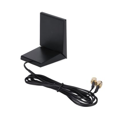 ASHATA 8dBi High Gain 2.4GHz/5GHz Dual Frequency Network Antenna, Dual RP SMA Connector, Omnidirectional Design with 110cm Extension Cord
