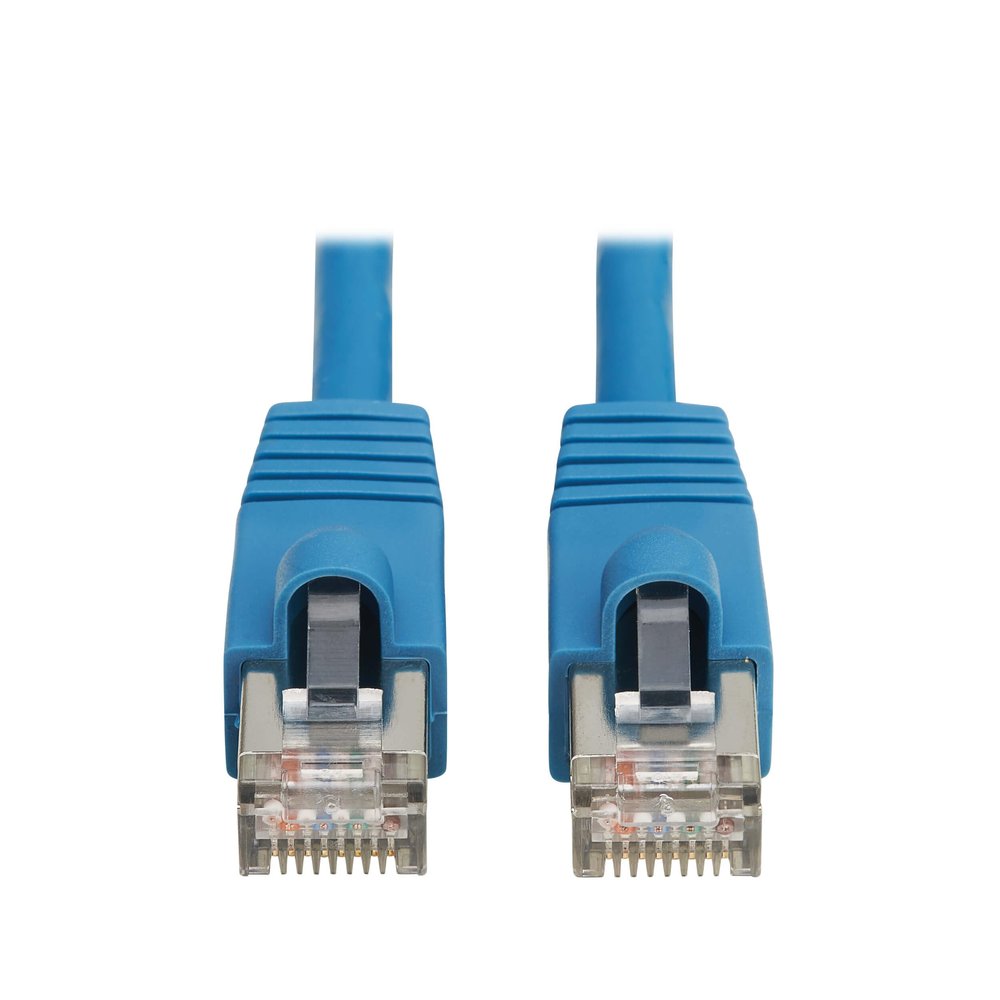 Tripp Lite Cat8 40G PoE Shielded Ethernet Cable, 11.5 Feet / 3.5 Meters, Flame-Resistant LSZH Jacket, Power Over Ethernet, Snagless RJ45 SSTP, Male-to-Male, Blue, Lifetime Warranty (N272L-F3P5M-BL)