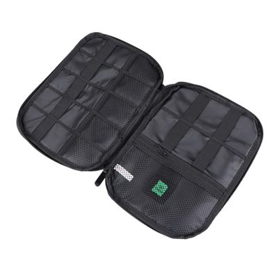 Hemobllo 1pc Portable Multi-function Data Cable Organizer and Earphone Storage Bag for Travel and Stylish Sundries Holder Black