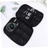 Hemobllo 1pc Portable Multi-function Data Cable Organizer and Earphone Storage Bag for Travel and Stylish Sundries Holder Black view 2