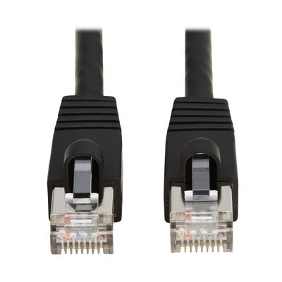 Tripp Lite Cat8 40G PoE Shielded Ethernet Cable, 10 Feet / 3.1 Meters, Black, High Speed, Power Over Ethernet, RJ45, Snagless SSTP, Male-to-Male, Network Patch LAN, (N272-F10-BK)