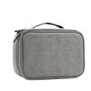 Hemobllo Double Layer Travel Storage Bag Kit for Cables and Electronics Cushioned Organizer Case for Power Banks Usb Drives and Accessories Portable Travel Pouch Gray view 1