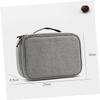 Hemobllo Double Layer Travel Storage Bag Kit for Cables and Electronics Cushioned Organizer Case for Power Banks Usb Drives and Accessories Portable Travel Pouch Gray view 2