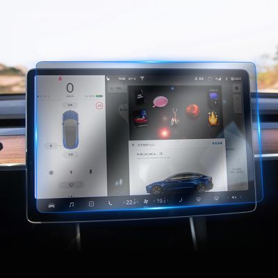BORATO Car GPS navigation film LCD screen Tempered glass protective film,For Tesla Model 3 Y 2019-2023 Accessories