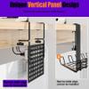 Under Desk Cable Management No Drill Under Table Cord Management Metal Cable Management with Clamp Power Strip Cord Management for Desk Wire Management view 3