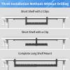 31Inch Extendable Under Desk Cable Management Tray, Metal Cable Management Tray Under Desk Cord Management with Clamp, Extendable Power Strip Cord Holder for Wire Cable Management view 3