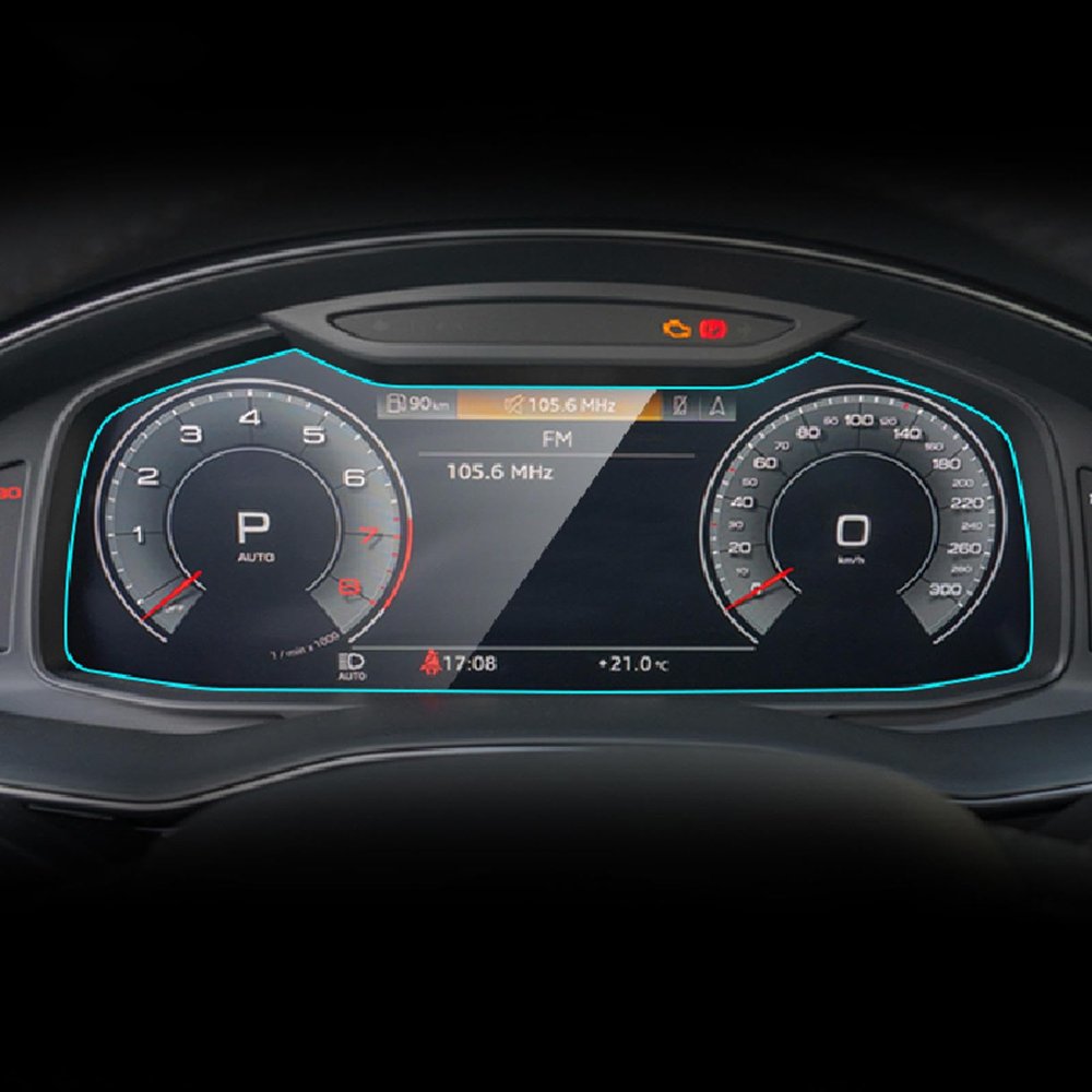 BORATO Car GPS navigation film LCD screen Tempered glass protective filmFor Audi Q7 Q8 Q8S 2018-2023 Accessories