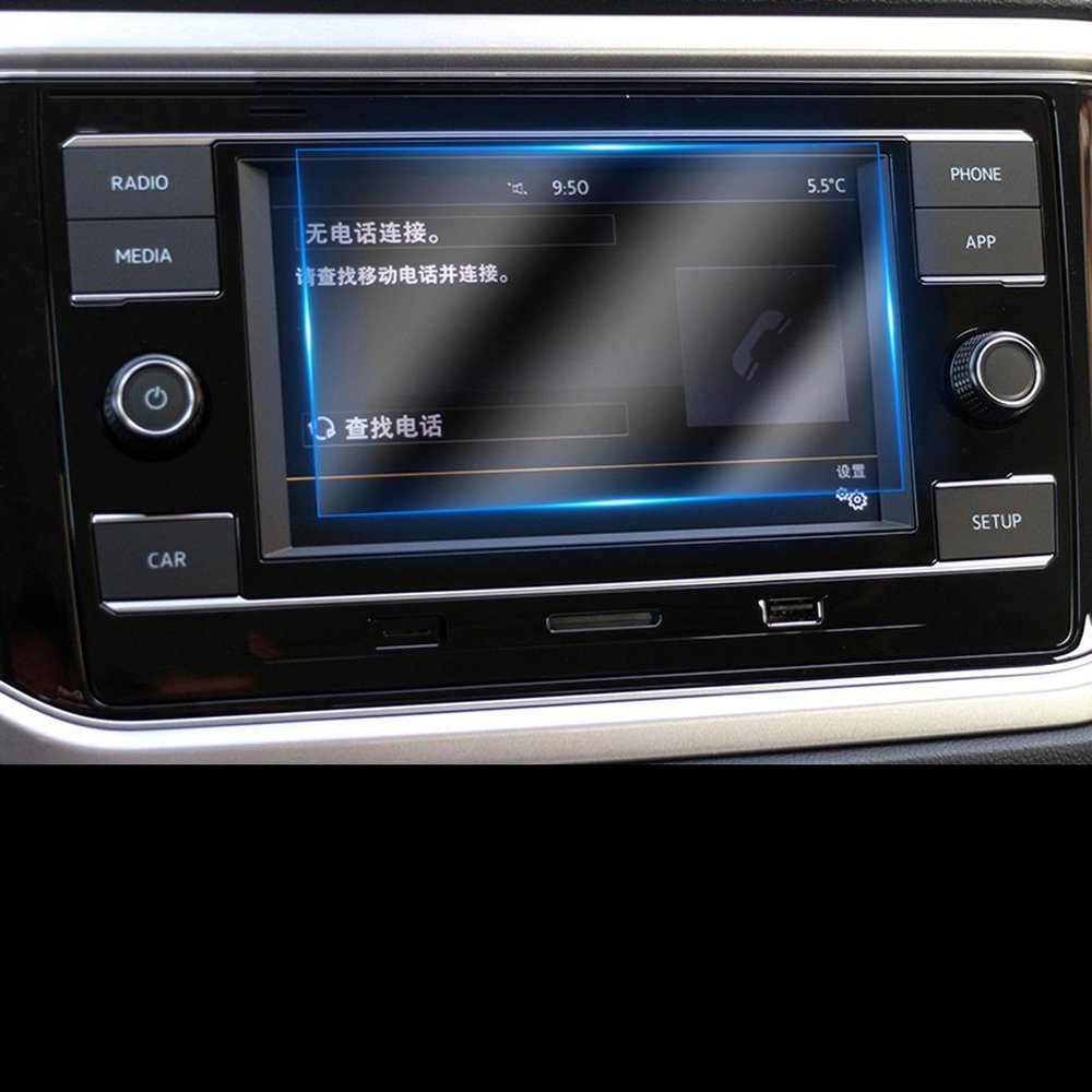 BORATO Car GPS Navigation Film LCD Screen Tempered Glass Protective Film,for VW T-ROC 2018 2019 Accessories