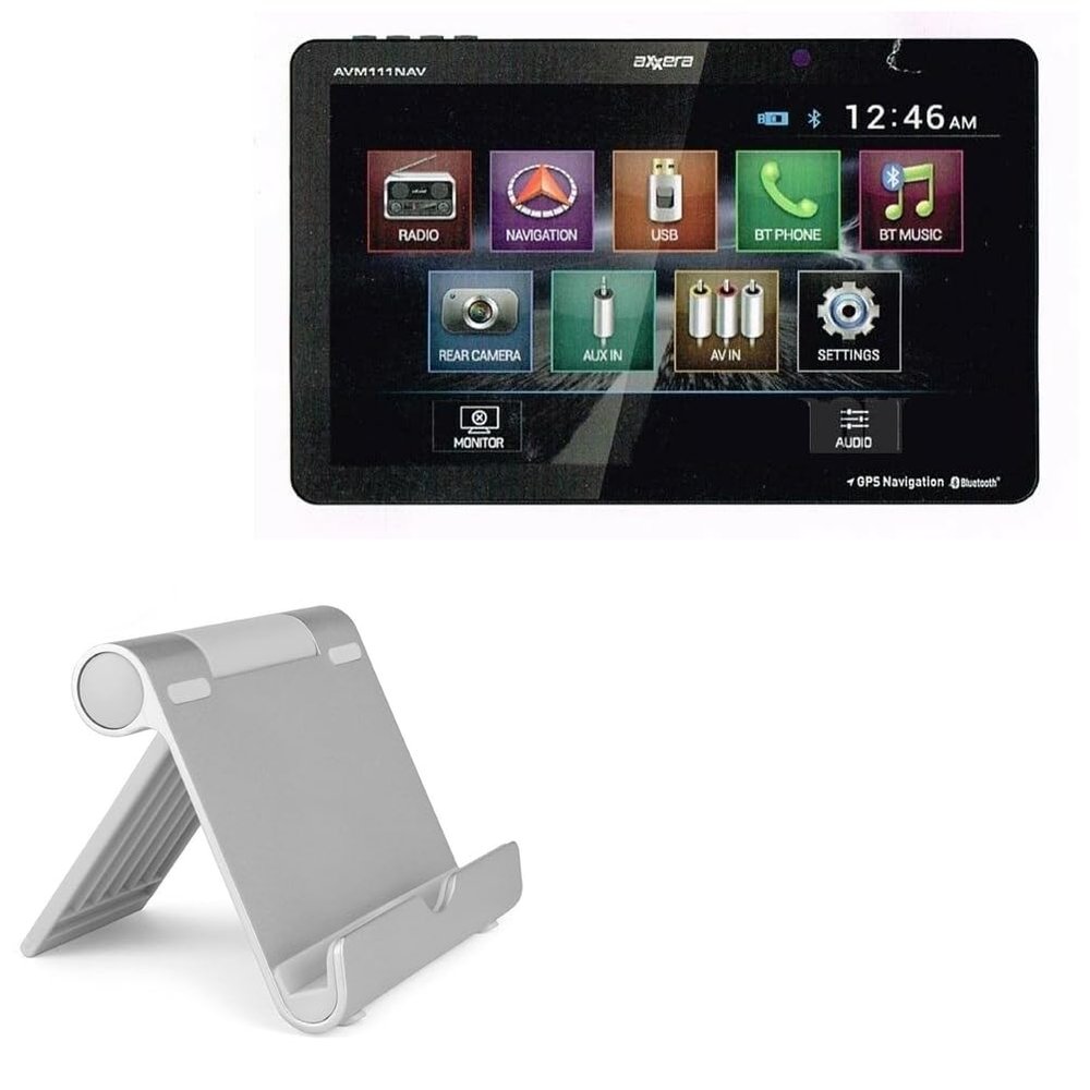 BoxWave Stand and Mount Compatible with Axxera AVM111NAVLH - VersaView Aluminum Stand, Portable, Multi Angle Viewing Sturdy