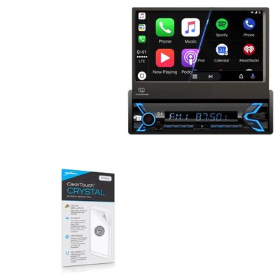 BoxWave Screen Protector Compatible with TONIKPMS-T Single Din Car Stereo (7 in) - ClearTouch Crystal (2-Pack), HD Film Skin - Shields from Scratches