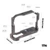 FocusFoto Camera Cage with Top Handle Grip Kit for Canon EOS R50 Mirrorless Vlogging Camera, Aluminium Video Stabilizer Rig with NATO Rail, Cold Shoe, 1/4"Screw Mount, 3/8"-16 Locating Holes for Arri view 2