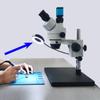 Lab Microscope Slides USB Adjustable 144 64 LED Ring Warm Cold Light Illuminator Lamp for Industry Stereo Trinocular Microscope Camera Lens Microscope Parts (Color : 64 Warm Cold White) view 4