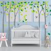 Giant Jungle Tree Wall Decal Tree Wall Sticker Removable Vinyl Sticker Mural Art Kids Room Nursery Bedroom Living Room Decoration (103.9x70.9) (Grey) view 3