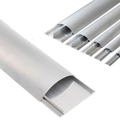 3pcs Floor Cable Protector, Indoor Outdoor Waterproof Cord Management Channel Kit, Self-Adhesive Cord Cover for Wall Mounted TV/Corner (Color : Silver, Size : No.8)