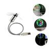 Hemobllo 1pc USB Luminous Fan Glow USB Fan Personal Conditioner Watch Silent Clock Mini Rechargeable Small Desk Creative Clock Convenient Small LED Desktop view 3