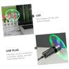 Hemobllo 1pc USB Luminous Fan Glow USB Fan Personal Conditioner Watch Silent Clock Mini Rechargeable Small Desk Creative Clock Convenient Small LED Desktop view 4