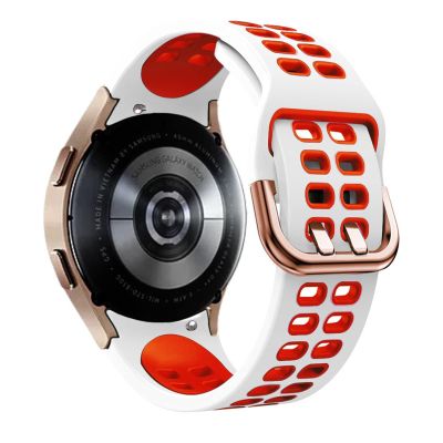 ADAARA 20mm Smart Official Strap Band For Samsung Galaxy Watch 4 Classic 46 42mm Smartwatch Silicone No Gaps Bracelet Watch4 44 40mm (Color : Color P, Size : Watch4 Classic 46mm)