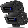 BETOWEY Motorcycle Helmet Bluetooth Headset, B2X Helmet Communication System Motorcycle Bluetooth Intercom with Noise Cancellation, Music Playback - for Dirt Bikes and Motorbikes 2 Pack view 1