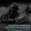 BETOWEY Motorcycle Helmet Bluetooth Headset, B2X Helmet Communication System Motorcycle Bluetooth Intercom with Noise Cancellation, Music Playback - for Dirt Bikes and Motorbikes 2 Pack view 2