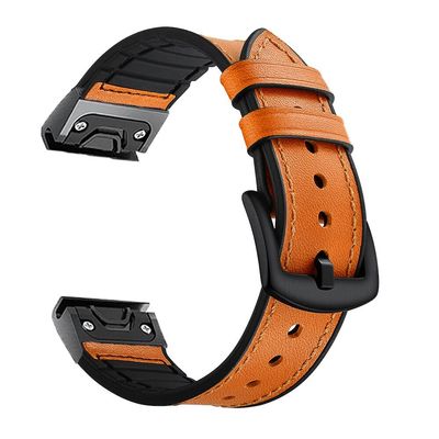 BRART 26 22mm Silicone Watchband for Garmin Fenix 6X 6 Pro Watch Quick Release Easy fit Wrist Band Strap For Fenix 5X 5 Plus 3 3HR 935 (Color : B, Size : 26mm Fenix 3 HR 5X)