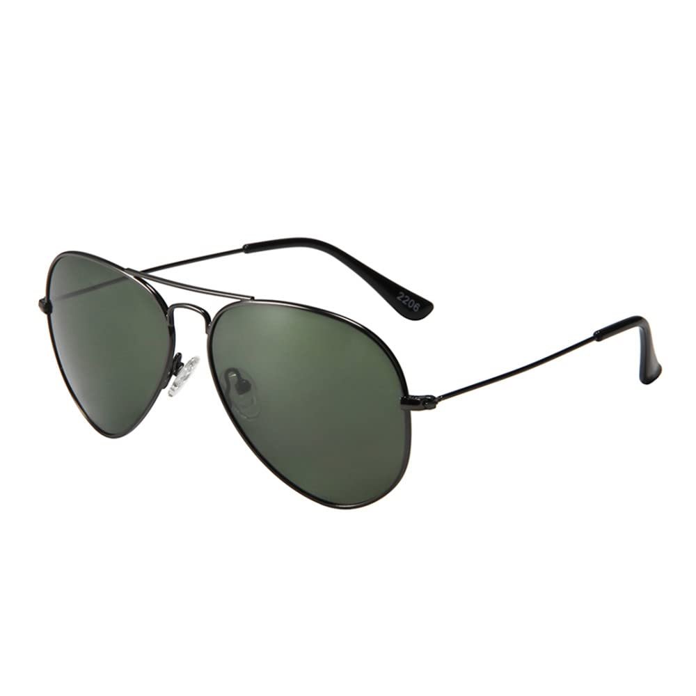 XLUMIO Aviation sunglasses men's driving glasses metal polarizer,Black G15,one size
