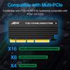 Aluminum Alloy 5V 3Pin ARGB PCIE 4.0 to NVME Protocol Adapter Card with SSD Heatsink Support PCIE X4 X8 X16 Slot (RGB) view 2