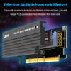 Aluminum Alloy 5V 3Pin ARGB PCIE 4.0 to NVME Protocol Adapter Card with SSD Heatsink Support PCIE X4 X8 X16 Slot (RGB) view 3