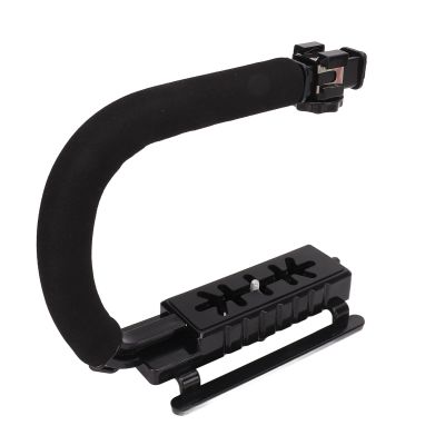 Portable Camera Stabilizer, Good Hand Feeling Practical Stabilizing Camera Action Lightweight Ushaped Black Handle for Video Shooting