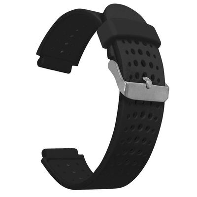 CZKE Silicone Watch Band Wrist Strap Outdoor Sport Watchstrap For Garmin Forerunner 220/230/235/620/630/735 Watch Accessory (Color : Black)