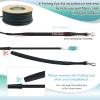 500ft/150m OD-5mm Industrial TPU OM3 Fiber LC to LC Outdoor Armored Fiber Patch Cable, Duplex Multimode Fiber Optic Cable, 10Gb, 50/125, Uniboot LC-LC with Pulling Eye Kit Installed on one end view 3