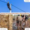 500ft/150m OD-5mm Industrial TPU OM3 Fiber LC to LC Outdoor Armored Fiber Patch Cable, Duplex Multimode Fiber Optic Cable, 10Gb, 50/125, Uniboot LC-LC with Pulling Eye Kit Installed on one end view 4