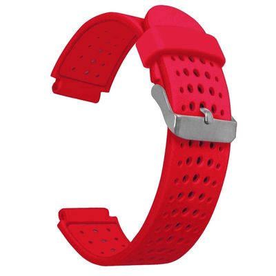 CZKE Silicone Watch Band Wrist Strap Outdoor Sport Watchstrap For Garmin Forerunner 220/230/235/620/630/735 Watch Accessory (Color : Red)