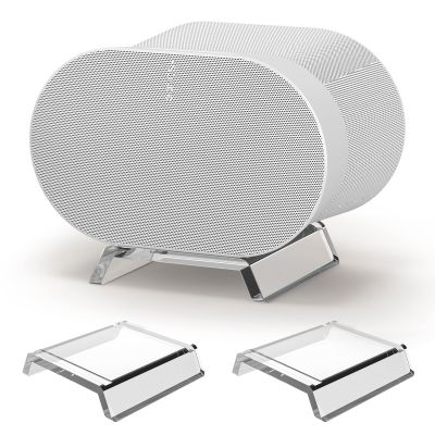 HeyMoonTong Acrylic Table Stand for Sonos ERA 300 Wireless Speaker - Desktop Decorative Bracket Mounting Accessories for Sonos ERA 300 (Clear, 2-Pack)