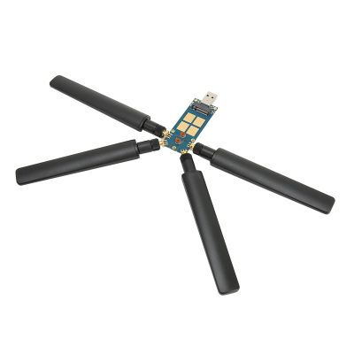Airshi 5G DONGLE Extension 4 Antennas Aluminum Alloy Firmware Upgrade 5G DONGLE WiFi Card for Laptop