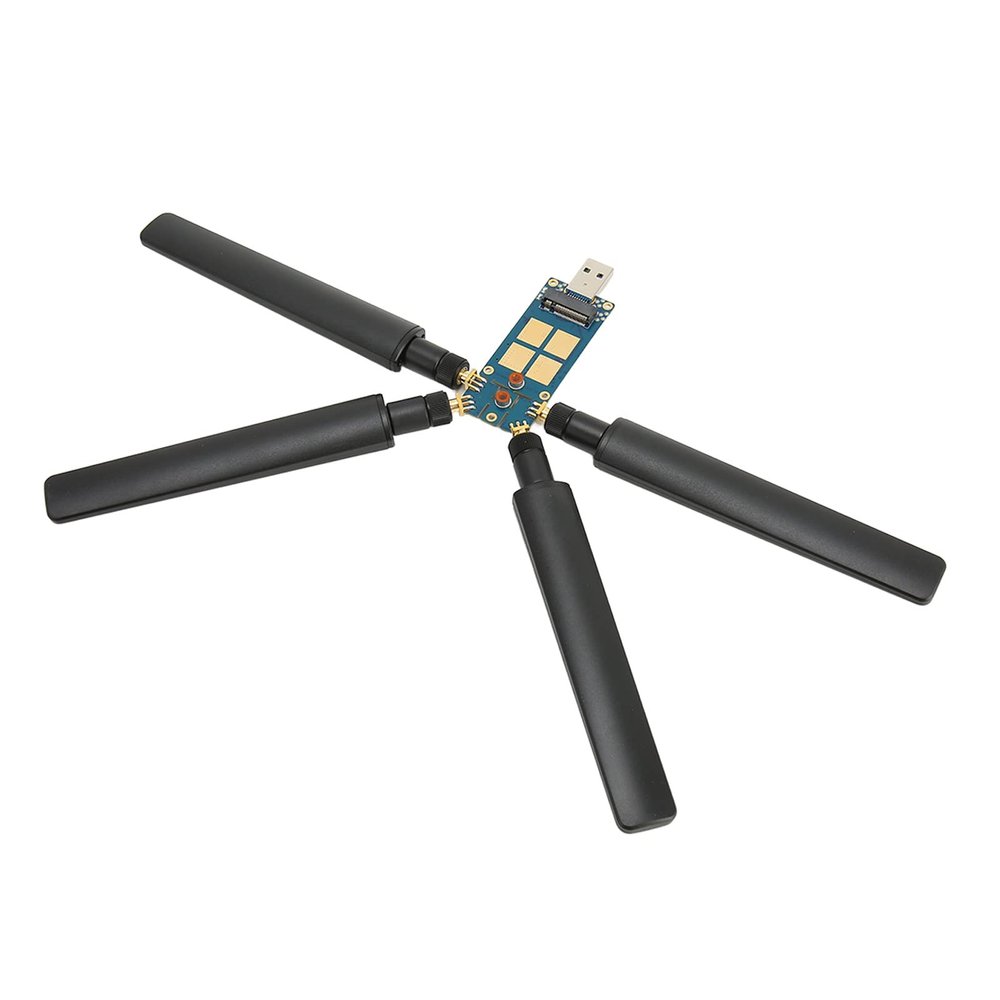 Airshi 5G DONGLE Extension 4 Antennas Aluminum Alloy Firmware Upgrade 5G DONGLE WiFi Card for Laptop